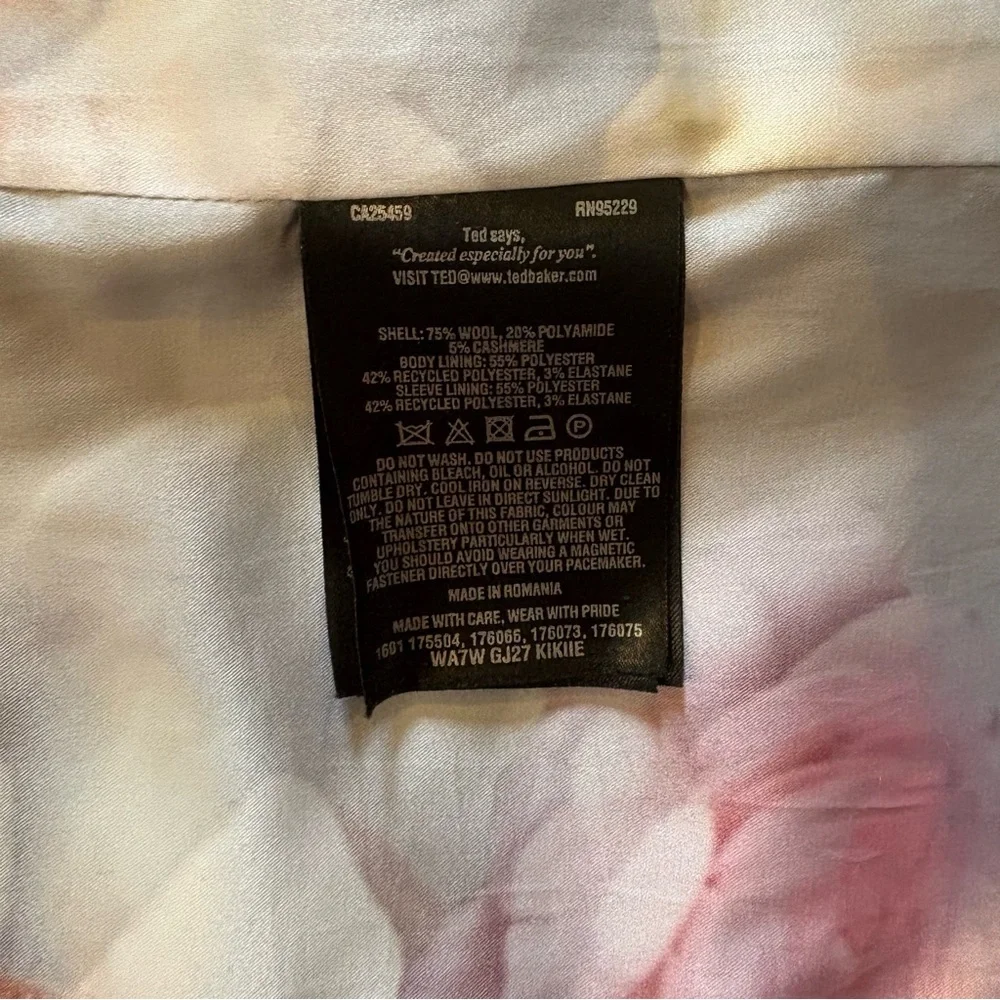 Ted Baker Long Wrap Wool Coat - Picture 6 of 6